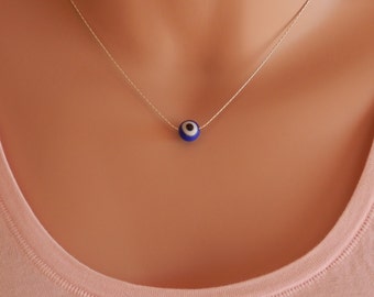 silver plated evil eye necklace silver plated chain evil eye charm evil eye pendant protection necklace gold plated necklace silver necklace