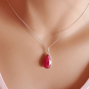 rubino collana july birthstone collana genuina rubino collana rubino gioielli rubino fascino rosso rubino soffocare dainty collana rubino reale ruby reale