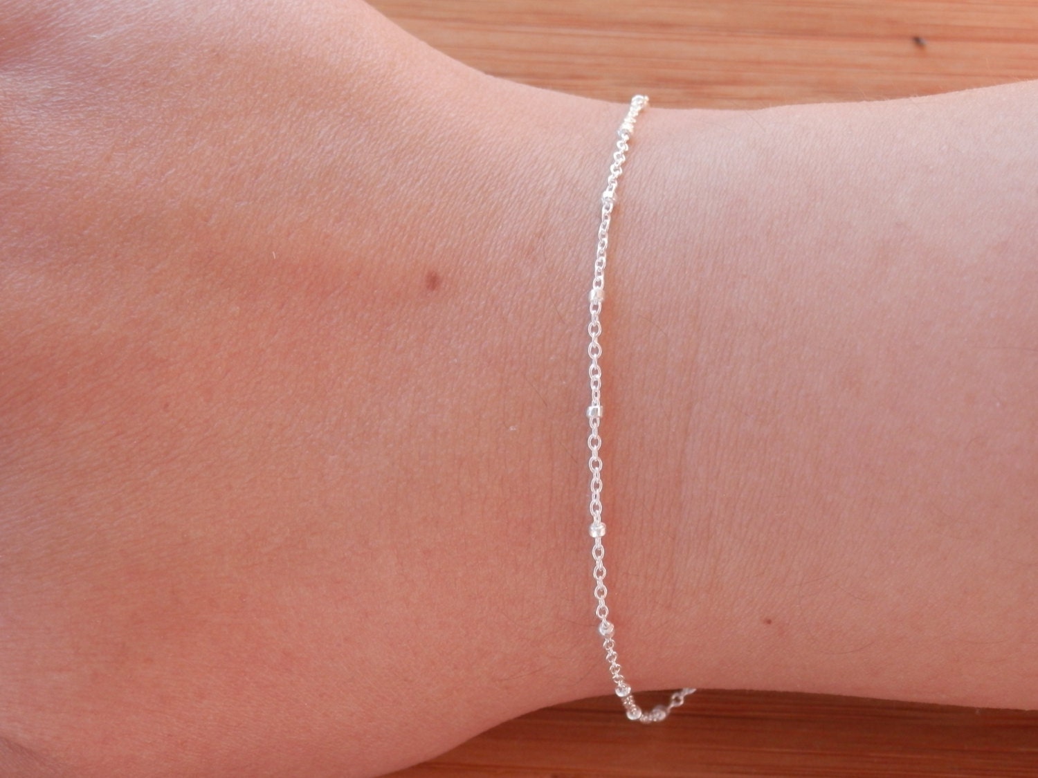 Silver Ball Bracelet Satellite Chain - Etsy Silver Ball Bracelet Satellite Chain - Etsy