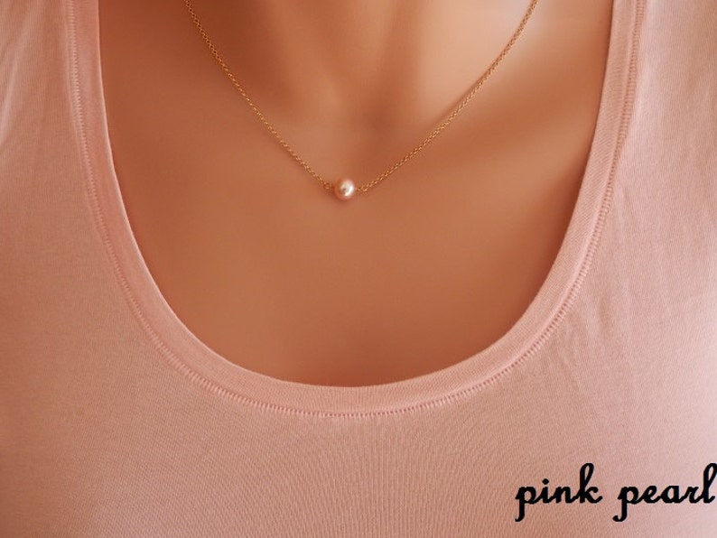 Pink pearl necklace   