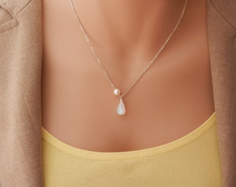 large moonstone pendant necklace