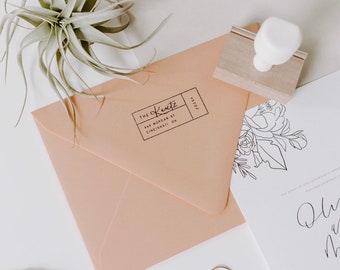 Custom Hand Lettered Address Stamp - Modern