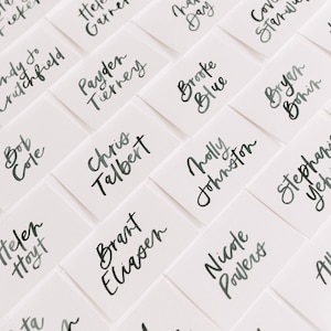 Custom Watercolor Place Cards | Escort Cards | Wedding Place Cards | Wedding Name Cards | Hand Lettered | Modern Calligraphy
