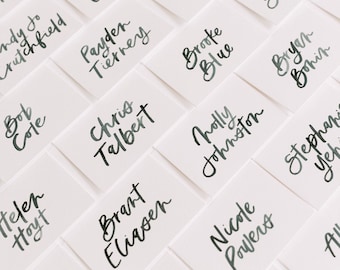 Custom Watercolor Place Cards | Escort Cards | Wedding Place Cards | Wedding Name Cards | Hand Lettered | Modern Calligraphy