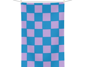 Checkerboard Pattern Microfiber Tea Towel | Cute Tea Towel