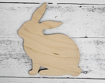 Bunny, Easter Wood Shape, Wooden Rabbit Blank, Unfinished Cut out, Shapes for Crafts DIY Wood Blank, Spring Sign Making, Easter Sign making
