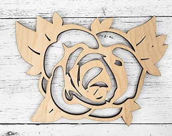 Wood Flower Rose Cutout: DIY Craft Floral Sign Making