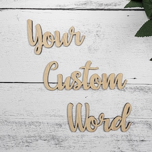 Custom Wood Words: Laser Cut Maple MDF Names, DIY Crafts