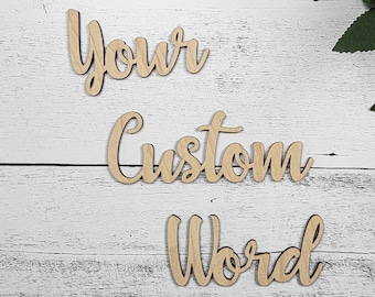 Custom Wood Words: Laser Cut Maple MDF Names, DIY Crafts