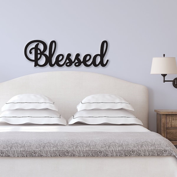 Blessed sign, Blessed Wood Sign, Blessed Wall Decor, Thanksgiving Decor, Blessed Word Sign, Wood Blessed Sign, Blessed Family Sign decor