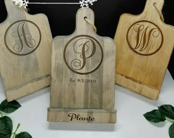Recipe holder - Custom Tablet stand - Custom Recipe Stand - Personalized Cookbook Stand - iPad Stand - ENGRAVED Tablet holder Wedding Gift