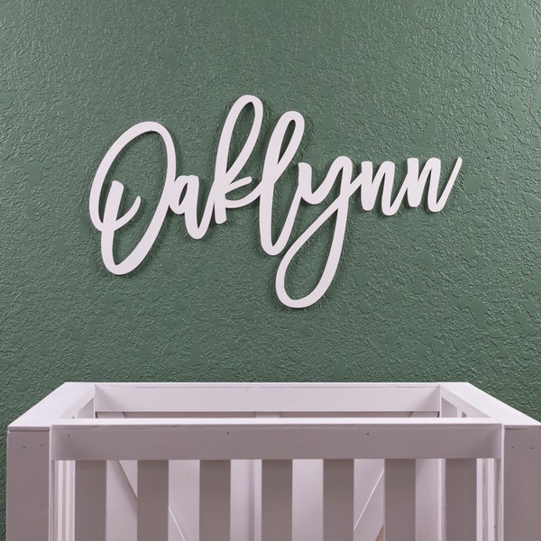 Custom Wooden Name Nursery Sign, Personalized Wood Name Sign, Childrens Name sign Boy Or Girl Above the Crib Nursery Decor, baby shower gift