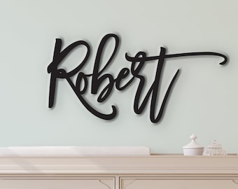 Custom Wooden Name Sign, Personalized Wood Name Sign, Childrens Nursery Name sign Boy Or Girl Above the Crib Nursery Decor, Wood Cutout Word