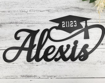 Custom Graduation Decor Name Sign, Custom Grad Sign, Class of 2024, Graduation Party Centerpiece, Senior Year Photo Prop for senior photos