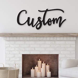 Custom Wood Word Sign, Personalized Wooden Word, Gallery Wall Art Home  Decor, Wood Family Last Name Wall Sign, DIY Farmhouse Name Sign