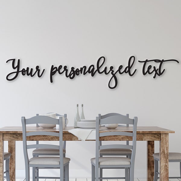 Custom Wood Word Sign: Personalized Wall Decor, Wooden Cutout