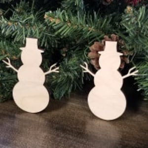 Snowman Wood Shape: DIY Christmas Craft Blank