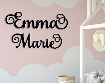 Custom Name Sign, First & Middle Name Sign, Backdrop Sign, Photo Prop Sign, Childrens Name Sign, Nursery Decor, Personalized Name Decor