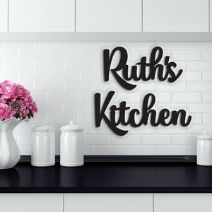 Custom Kitchen Sign. Personalized Kitchen Sign. Wood Word Cutouts. Kitchen Gift, Kitchen Decor Gifts for her, gift for grandma, gift for him