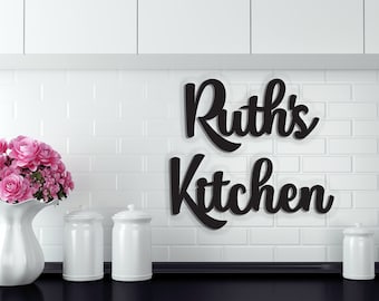 Custom Kitchen Sign. Personalized Kitchen Sign. Wood Word Cutouts. Kitchen Gift, Kitchen Decor Gifts for her, gift for grandma, gift for him