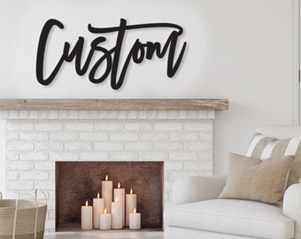 White Personalised Art Words Wall Hung Wooden Words Letters Plaques Home Decor