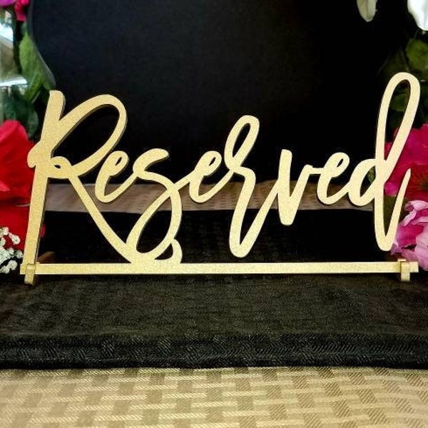 Reserved Sign. Reserved Wedding Sign. Freestanding Reserved Table Sign. Wood Standing Reserved Table Sign Wedding decor Wedding table sign