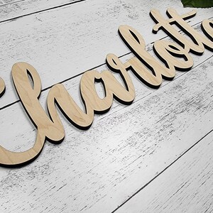 Custom Wood Word, Custom Word Sign, Personalized Wooden Word, Wall Home Decor, Large Cursive Wood Word for wall, DIY Name Sign Farmhouse image 3