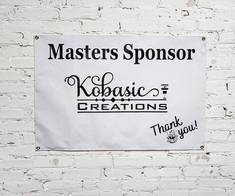 Sponsor Banner for community events, Sponsorshipship, Or Personalized Custom Text, Logo, Campaigns, Ads, Full Color Indoor Outdoor Print image 1