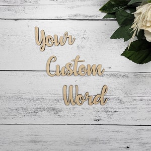 Custom Wood Word, Custom Word Sign, Personalized Wooden Word, Wall Home Decor, Large Cursive Wood Word for wall, DIY Name Sign Farmhouse image 5