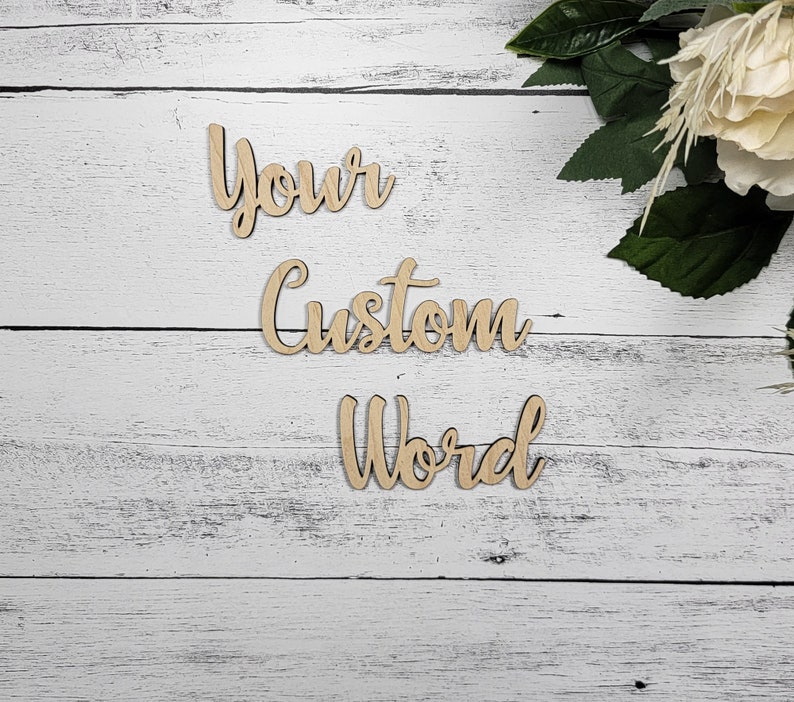 Custom Wood Word, Custom Word Sign, Personalized Wooden Word, Wall Home Decor, Large Cursive Wood Word for wall, DIY Name Sign Farmhouse image 5