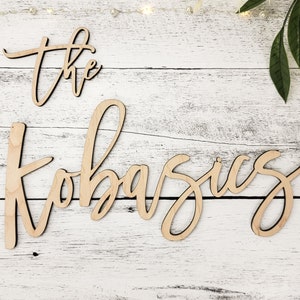 Custom Wedding Decor Backdrop Wood Name Sign, Personalized Wooden Word Sign, Last Name Sign, Customized Event Decorations, Name Cut Out Gift image 2