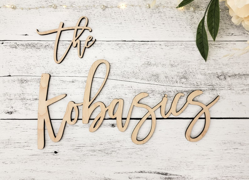 Custom Wedding Decor Backdrop Wood Name Sign, Personalized Wooden Word Sign, Last Name Sign, Customized Event Decorations, Name Cut Out Gift image 2