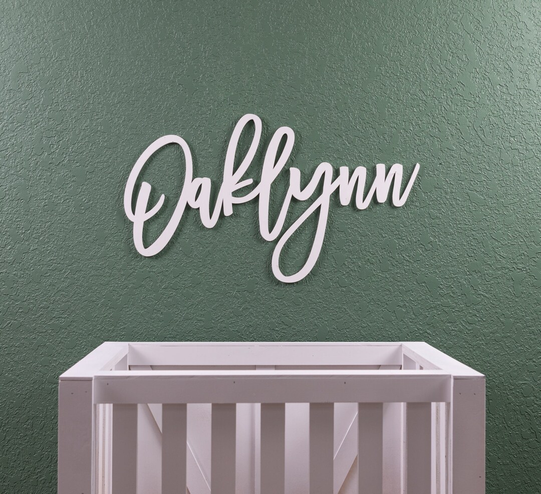 Custom Wooden Name Nursery Sign Personalized Wood Name Sign Etsy