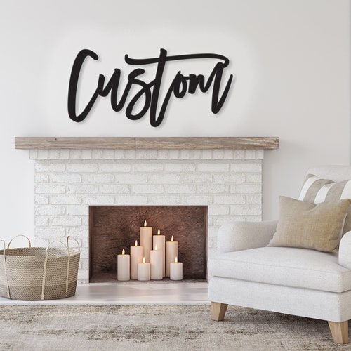 Custom Wood Word Sign Personalized Wooden Word Wall Art Home Etsy