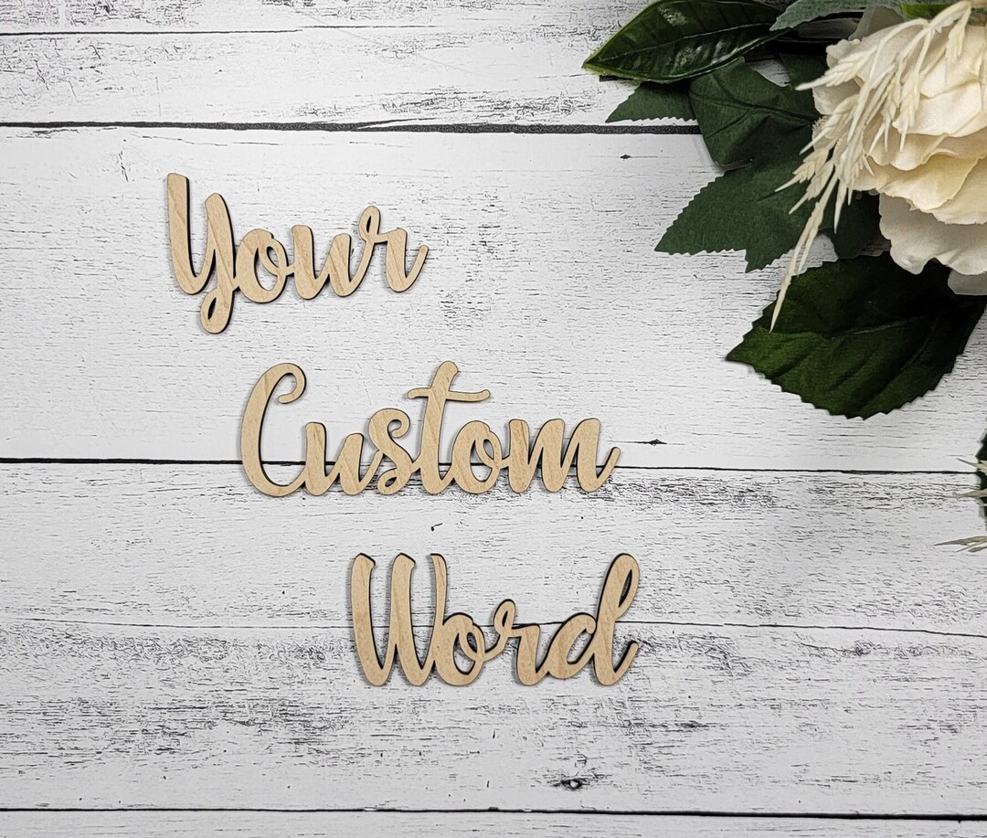 Custom Wood Words: Laser Cut Maple MDF Names, DIY Crafts - Etsy