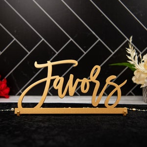 Favors Sign. Favors Wedding Sign, Freestanding Favors Table Sign, Wood Standing Favors Table Sign, Custom Wedding decor, Wedding table sign image 3