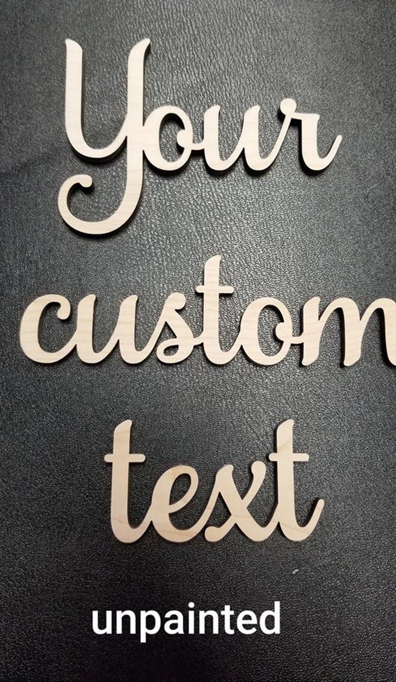 Custom Quotes Wall Wood Words Custom Word Signs Wooden Word Etsy