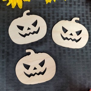 Pumpkin wood cutout, Pumpkin cutout shape, Pumpkin shape for crafts, Jack-o-lantern, Unfinished, Halloween Fall Decor,  2-24 in wide 1/4&quot;