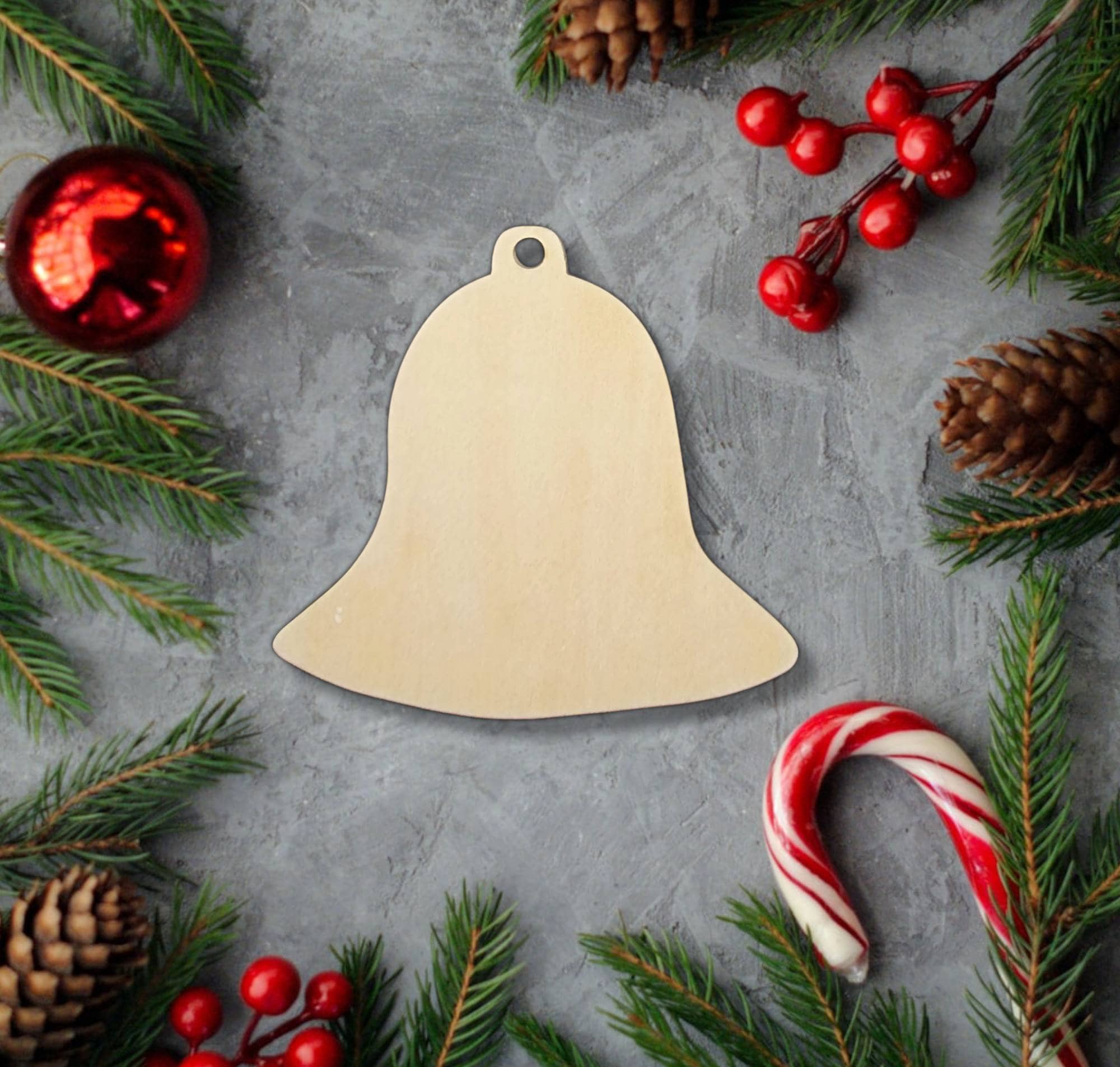 Christmas Bell Wood Shape, Wood Bell Shape, Unfinished, DIY Wood