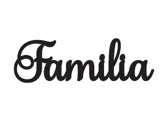 FAMILIA sign, Familia Wood Sign, Familia Wall Decor, Thanksgiving Decor, Familia Word Sign, CutOut Familia Sign, Familia & Dining room decor