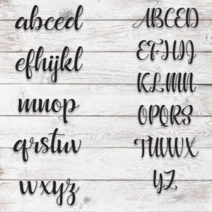 Custom Wood Word, Custom Word Sign, Personalized Wooden Word, Wall Home Decor, Large Cursive Wood Word for wall, DIY Name Sign Farmhouse image 7