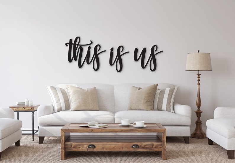 This is us sign, This is us wall decor, This us wall hanging, This is us wood sign, Family room decor, Thanksgiving Decor, Dining room decor bild 3