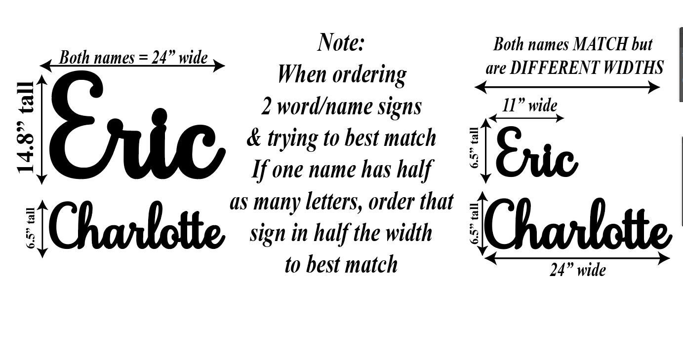 Custom Cursive Wood Word Sign: Personalized Wall Decor - Etsy