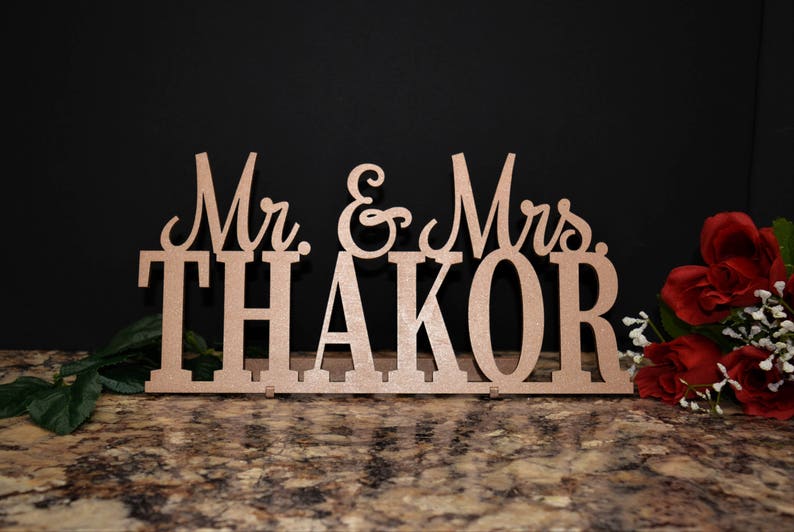 Custom Wedding Name Sign Mr and Mrs Sign Personalized - Etsy