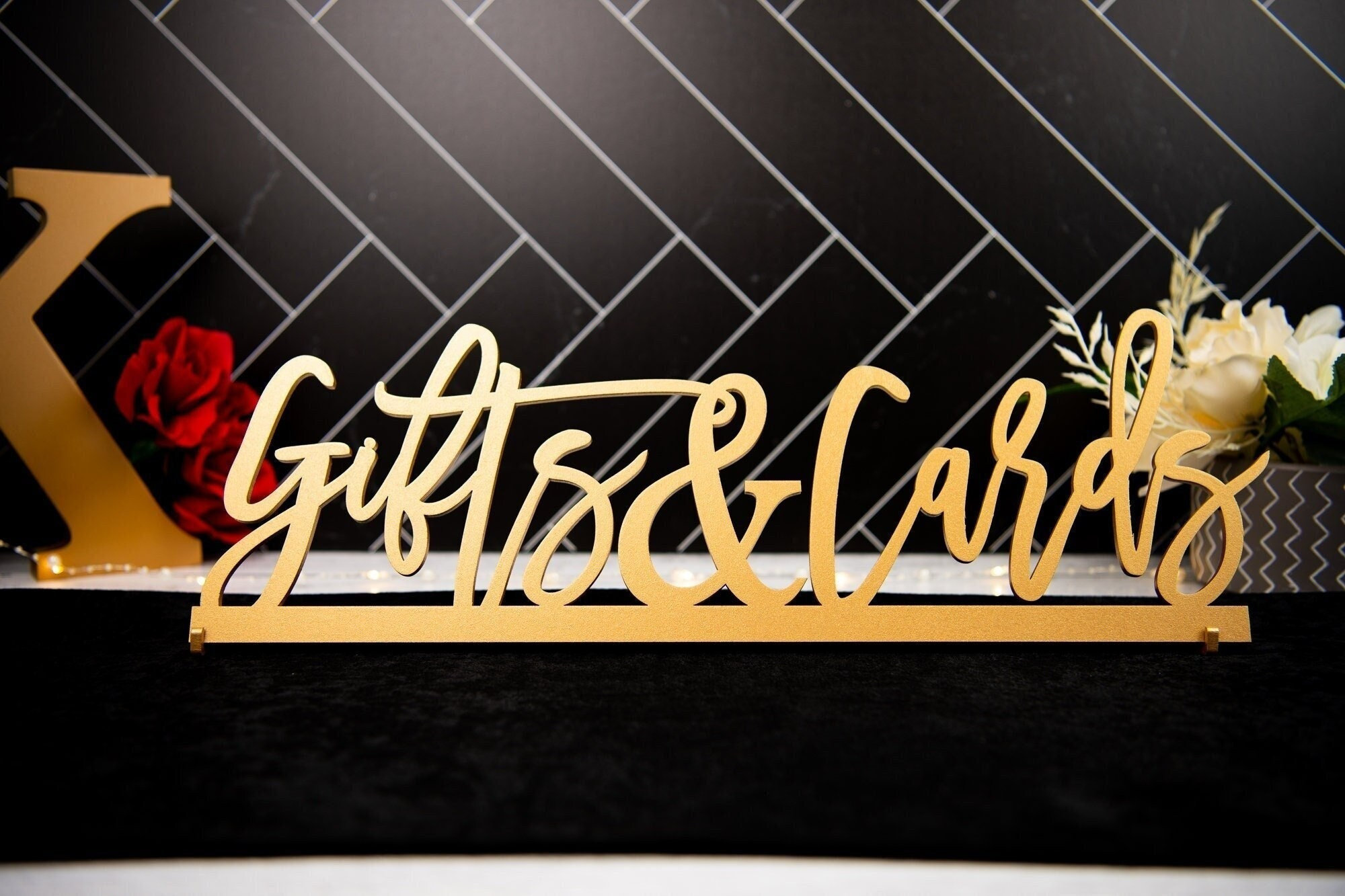 Gifts & Cards Sign. Script Gifts and Cards Sign. Gift Sign. Card Sign ...
