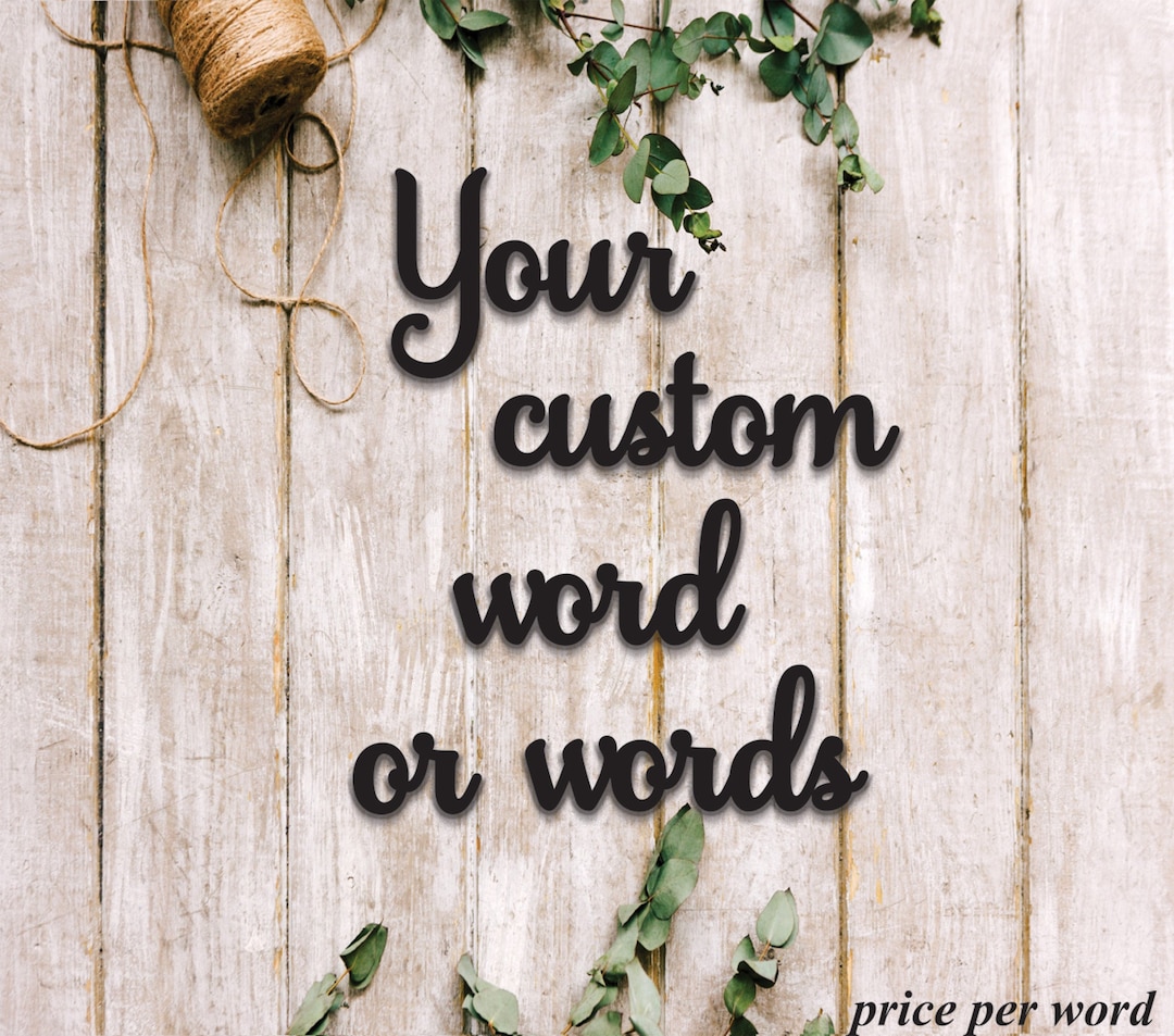 Custom WOOD Words Custom Word Signs, Small Words or Names for Crafts ...