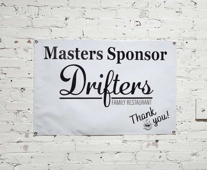 Sponsor Banner for community events, Sponsorshipship, Or Personalized Custom Text, Logo, Campaigns, Ads, Full Color Indoor Outdoor Print image 3