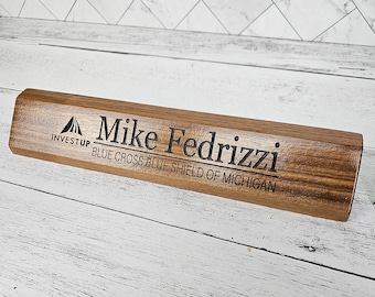 Personalized Desk Name Plate for Business Executive, Administrator, Principal, Teacher or Custom Company Office Gift personnel, professional