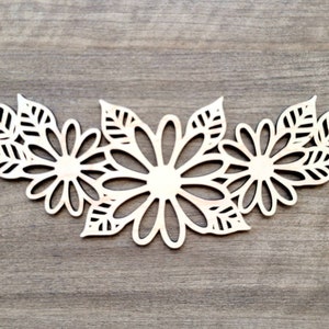 Wood Floral Cut out, Flower shapes, Wooden floral pattern for wood signs, wood flowery cutout, wood blanks shapes for crafts, unfinished DIY