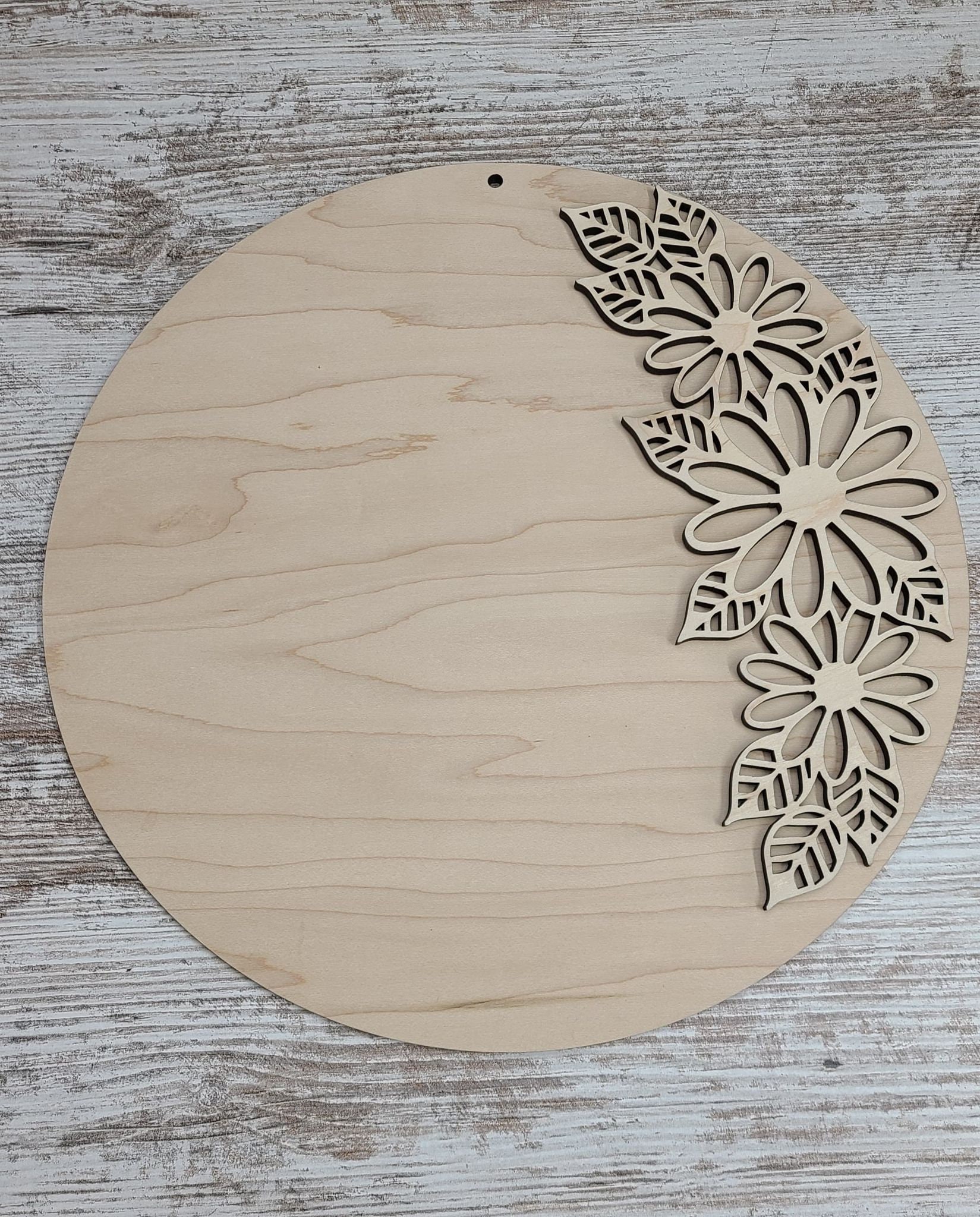 Wood Floral Rose Cut out, Flower shapes with leaves, Wooden floral pattern  for signs, flowery blanks for crafts, unfinished DIY, sign making